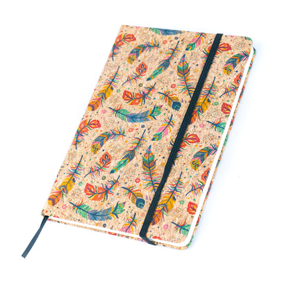 Cork Notebook with Mosaic and Floral Designs L-1157