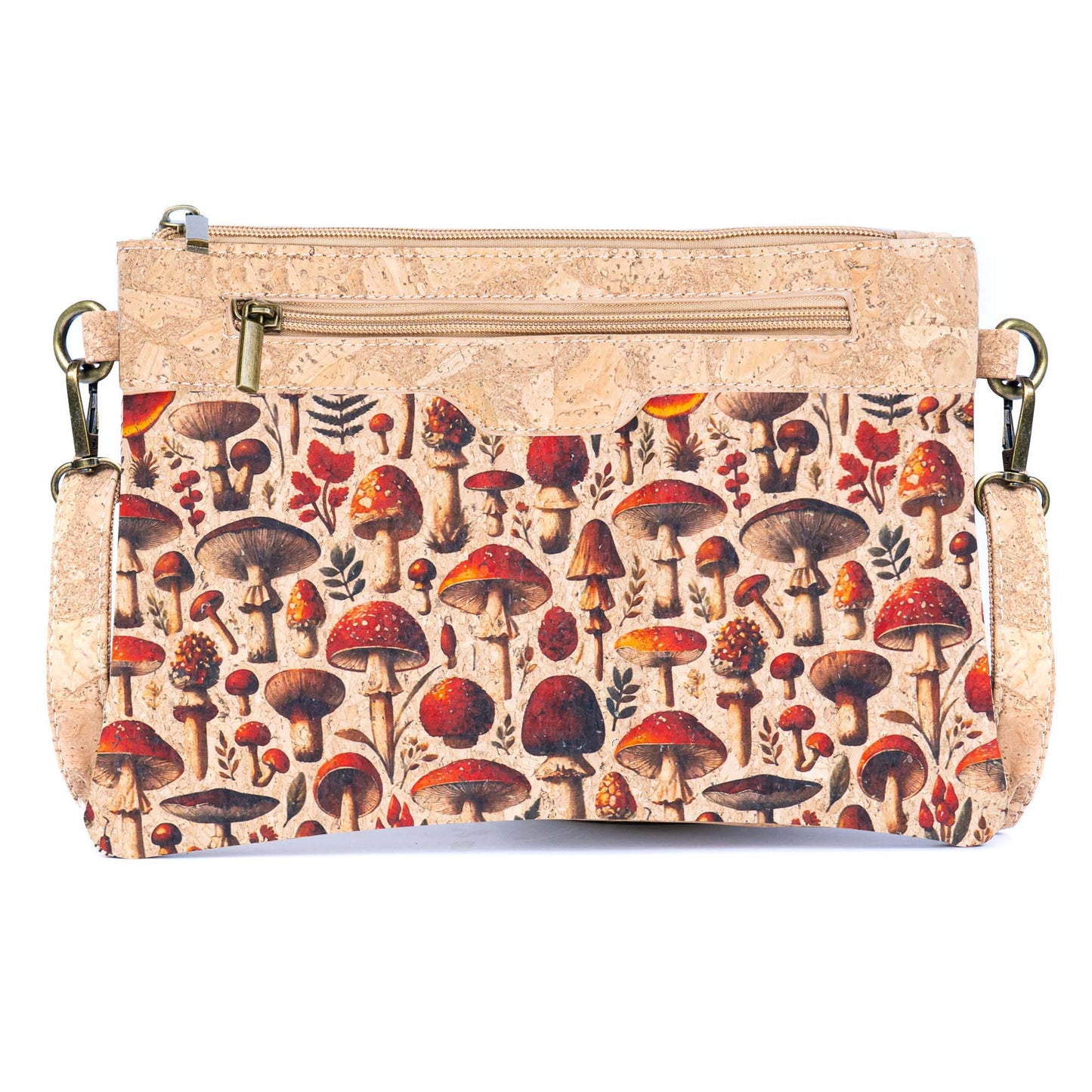 Printed Natural Cork Crossbody Bag & Clutch BAG-2393