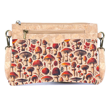 Printed Natural Cork Crossbody Bag & Clutch BAG-2393