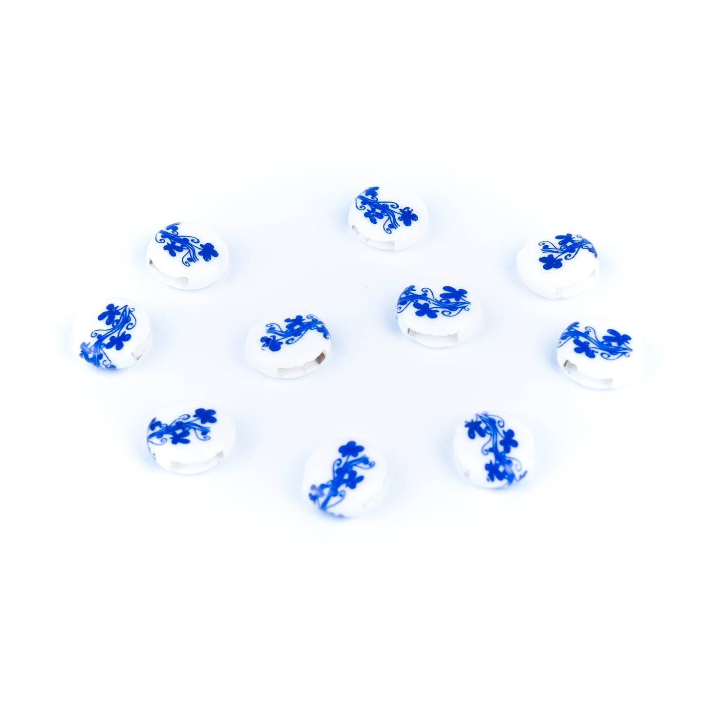 10 Pcs for 10mm flat leather, Flat Ceramic Slider Bead for 10mm Cork Cord    D-5-5-272