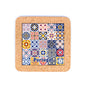 (5units)Cork with Ceramic Ethnic Portuguese Azulejo coasters- L-851
