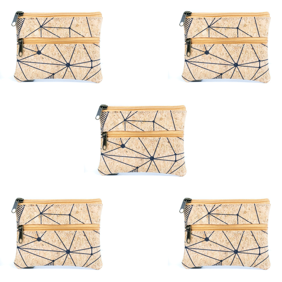 Eco-Friendly Cork Coin Purse with Dual Zippers BAGP-332(5units)