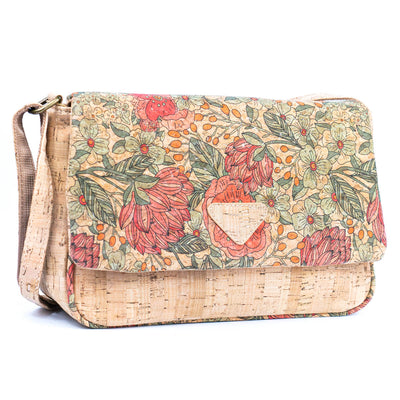 Vibrant Cork Crossbody Bag – Floral & Mosaic Delight BAGF-090
