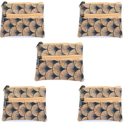 Dual Zip Cork Coin Purse BAGP-309(5units)