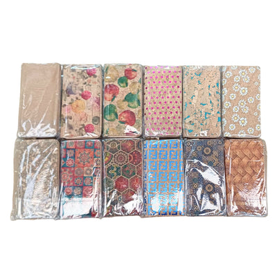 Natural cork with flower pattern zipper women wallet BAGD-589（12units）