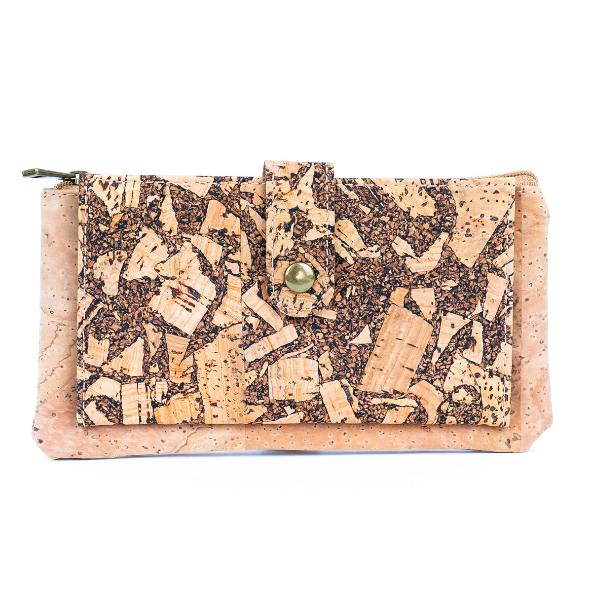 Cork Women's Long Wallet & Card Holder in Coffee Bean Design BAG-2261-EF