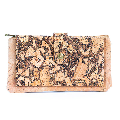Cork Women's Long Wallet & Card Holder in Coffee Bean Design BAG-2261-EF