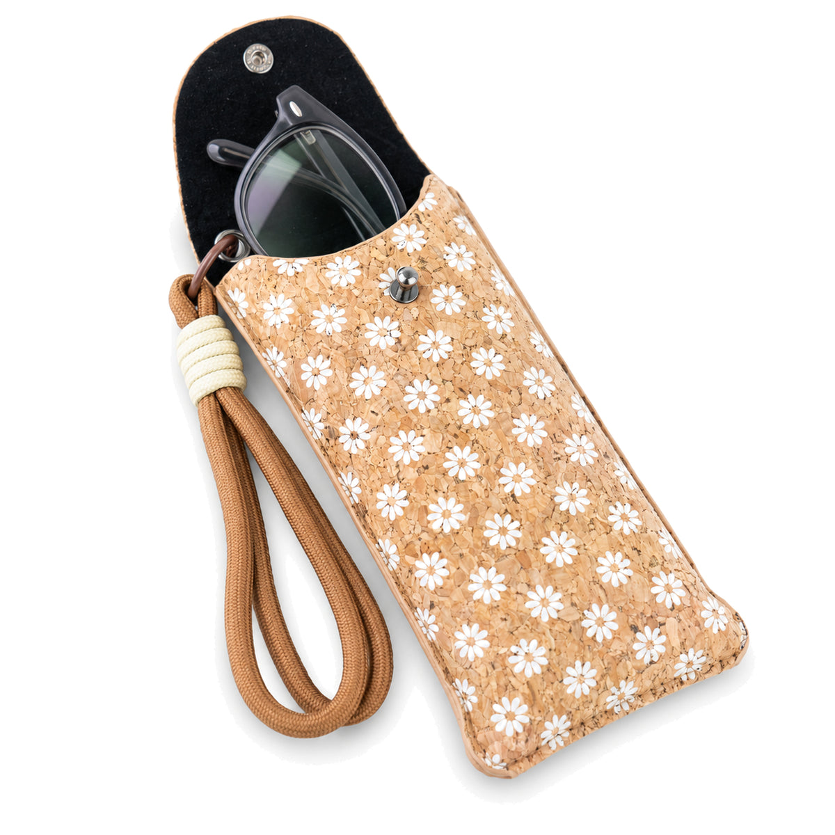 Printed Cork Glasses Pouches with Wrist Strap – Pack of 10 | L-1230-MIX-10