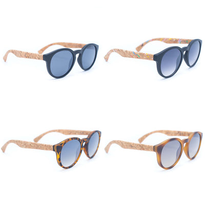 Cork UV protection women eyewear sunglasses(Including case) L-859