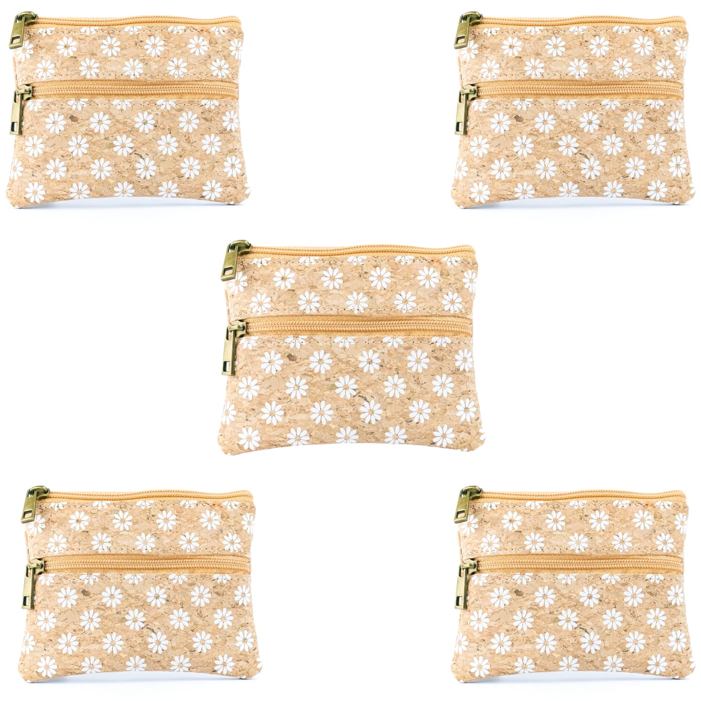 Dual Zip Cork Coin Purse BAGP-309(5units)