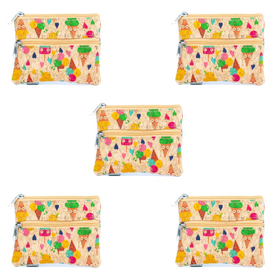 Compact Natural Cork Coin Purse BAGP-332(5units)