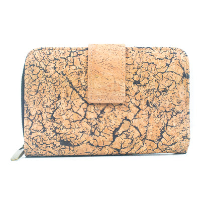 Prenium cork  women card zipper vegan wallet BAGP-171