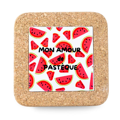 NEW STYLE Ceramic Tile Coaster on Cork Base L-1121