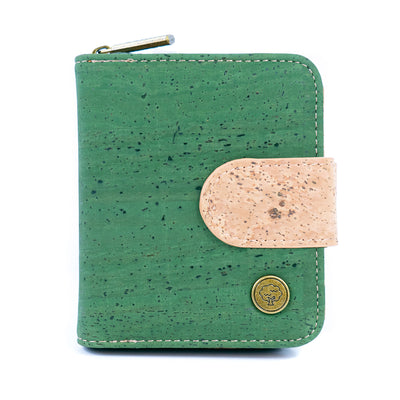 Stylish Solid-Color Cork Women's Short Wallet BAG-2353