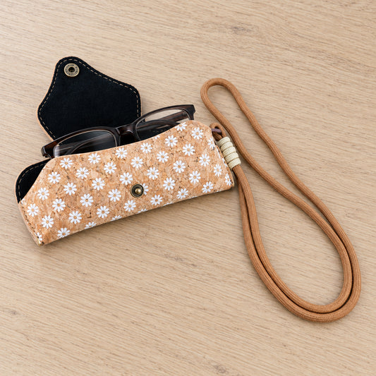 Cork Glasses Case with Neck Strap L-1234-MIX-20（20 units)