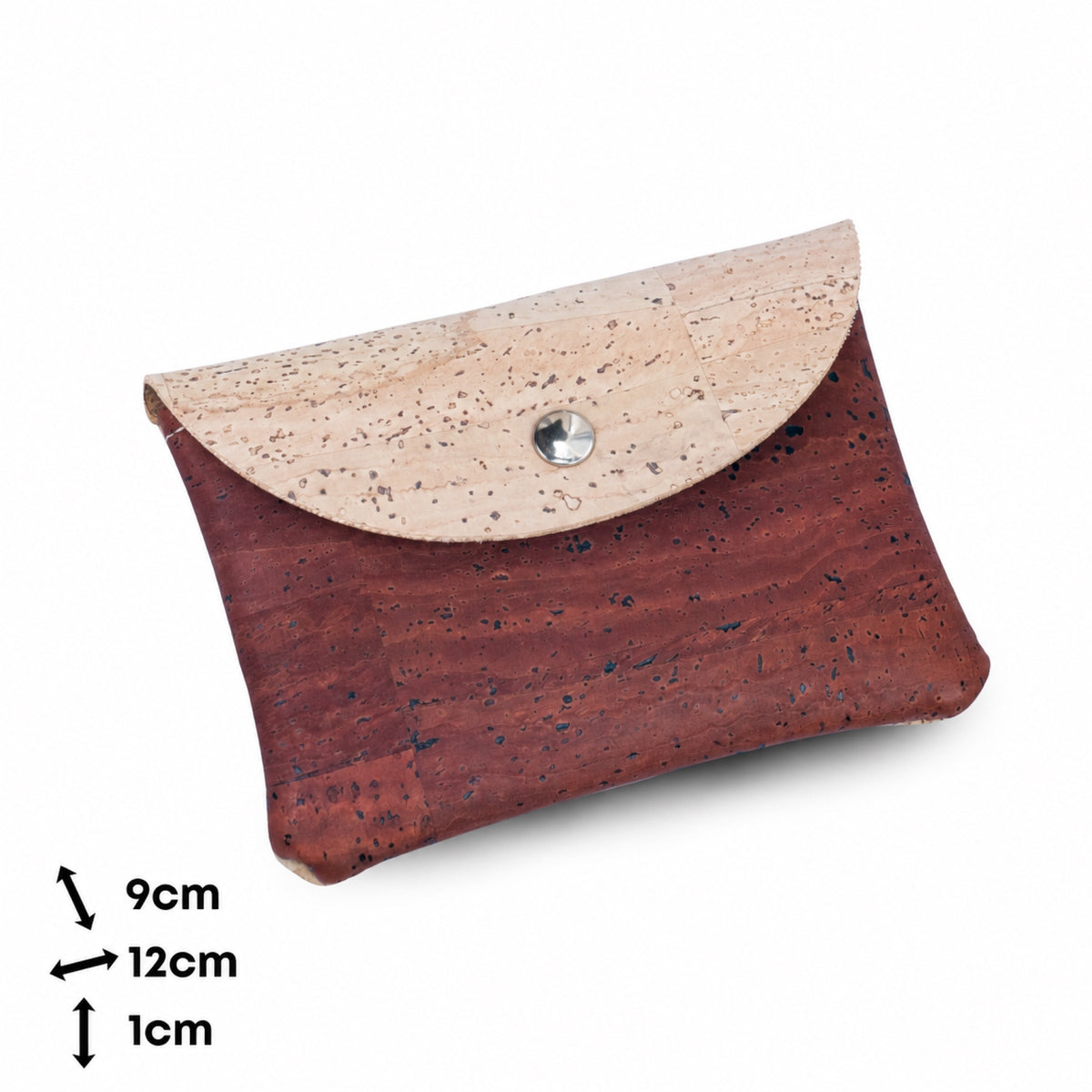 5pcs Natural Cork Coin Purses with Snap Closure BAGP-384