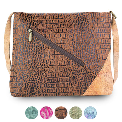 Natural Cork Textured Crossbody Bag for Women – Vegan Shoulder Handbag BAG-2406