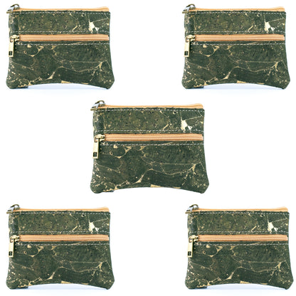 Dual Zip Cork Coin Purse BAGP-309(5units)