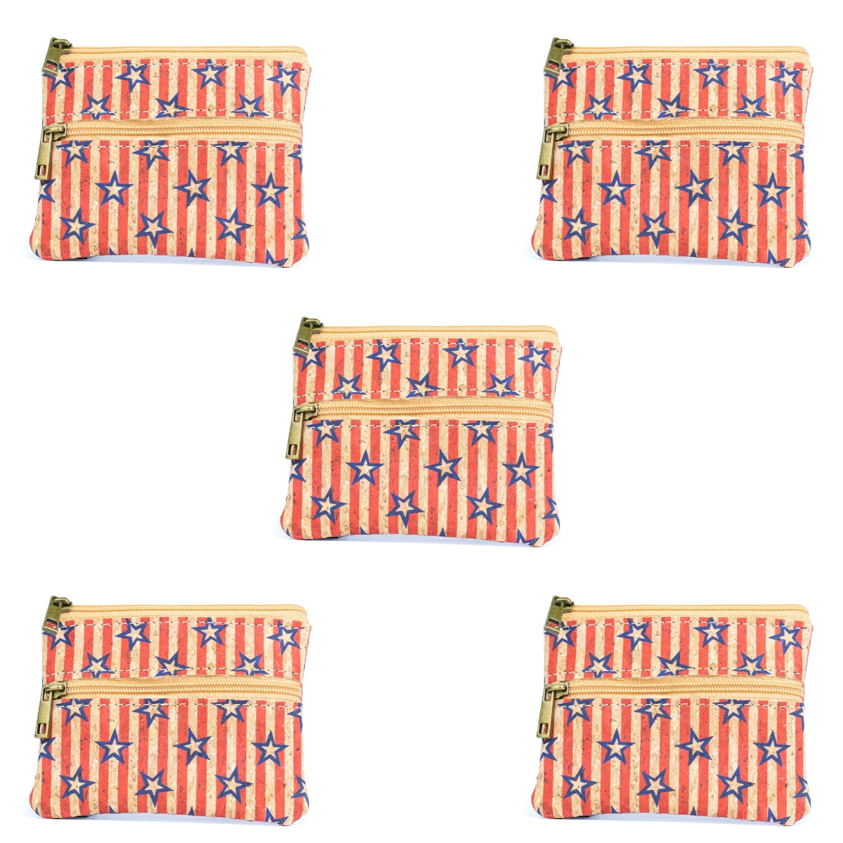 Eco-Friendly Cork Coin Purse with Dual Zippers BAGP-332(5units)