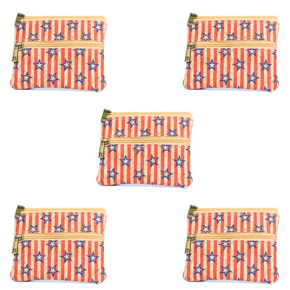 Eco-Friendly Cork Coin Purse with Dual Zippers BAGP-332(5units)