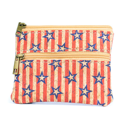 Eco-Friendly Cork Coin Purse with Dual Zippers BAGP-332(5units)