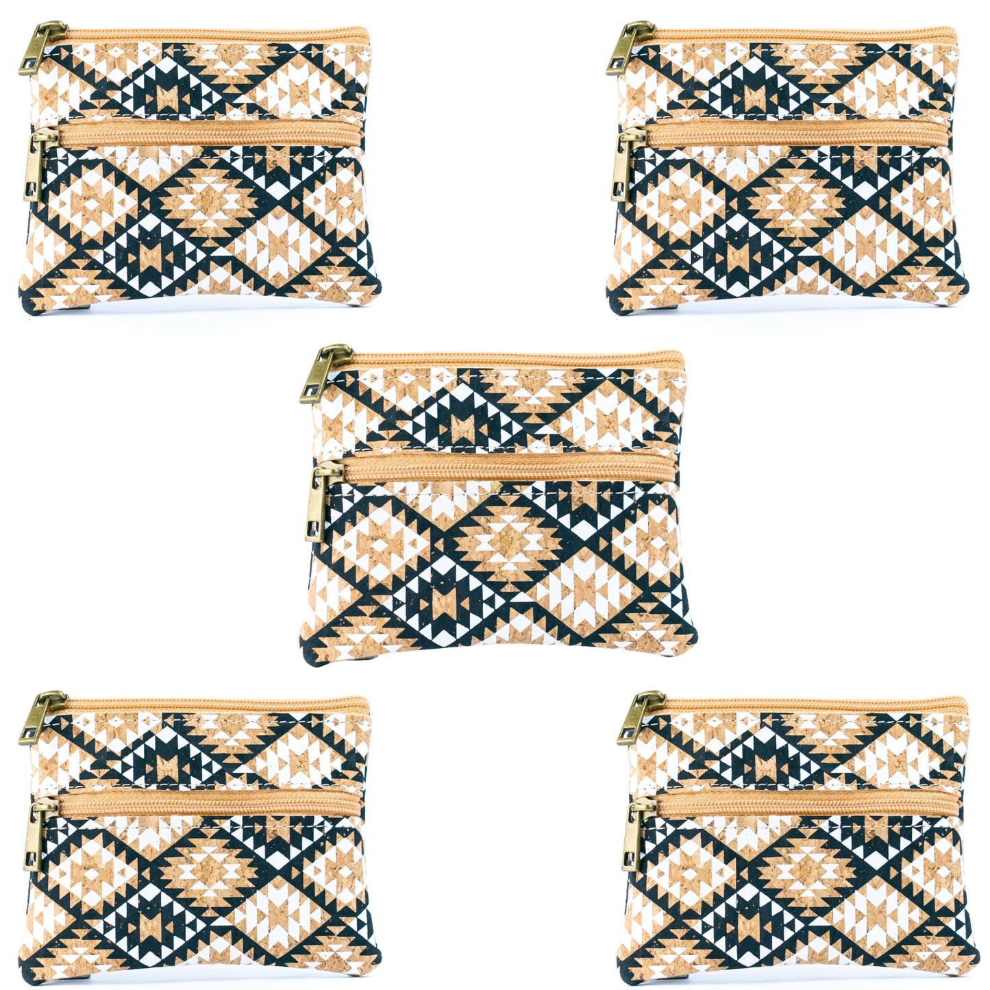 Dual Zip Cork Coin Purse BAGP-309(5units)