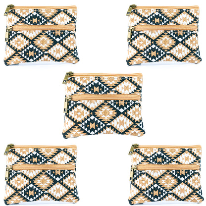 Dual Zip Cork Coin Purse BAGP-309(5units)