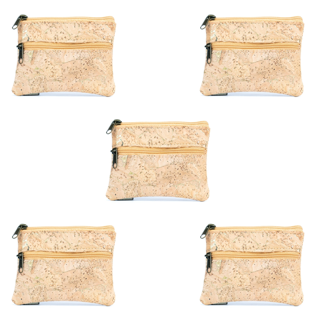 Eco-Friendly Cork Coin Purse with Dual Zippers BAGP-332(5units)