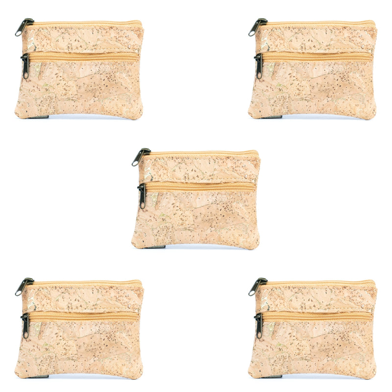 Compact Natural Cork Coin Purse BAGP-332(5units)