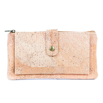 Cork Women's Long Wallet & Card Holder in Coffee Bean Design BAG-2261-EF