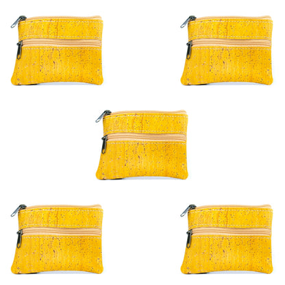 Eco-Friendly Cork Coin Purse with Dual Zippers BAGP-332(5units)