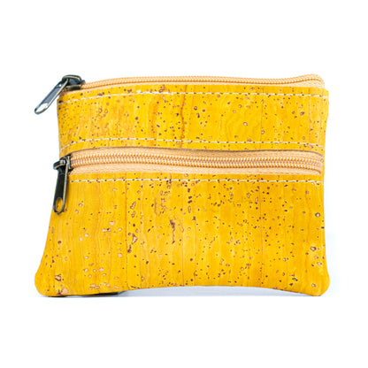 Eco-Friendly Cork Coin Purse with Dual Zippers BAGP-332(5units)