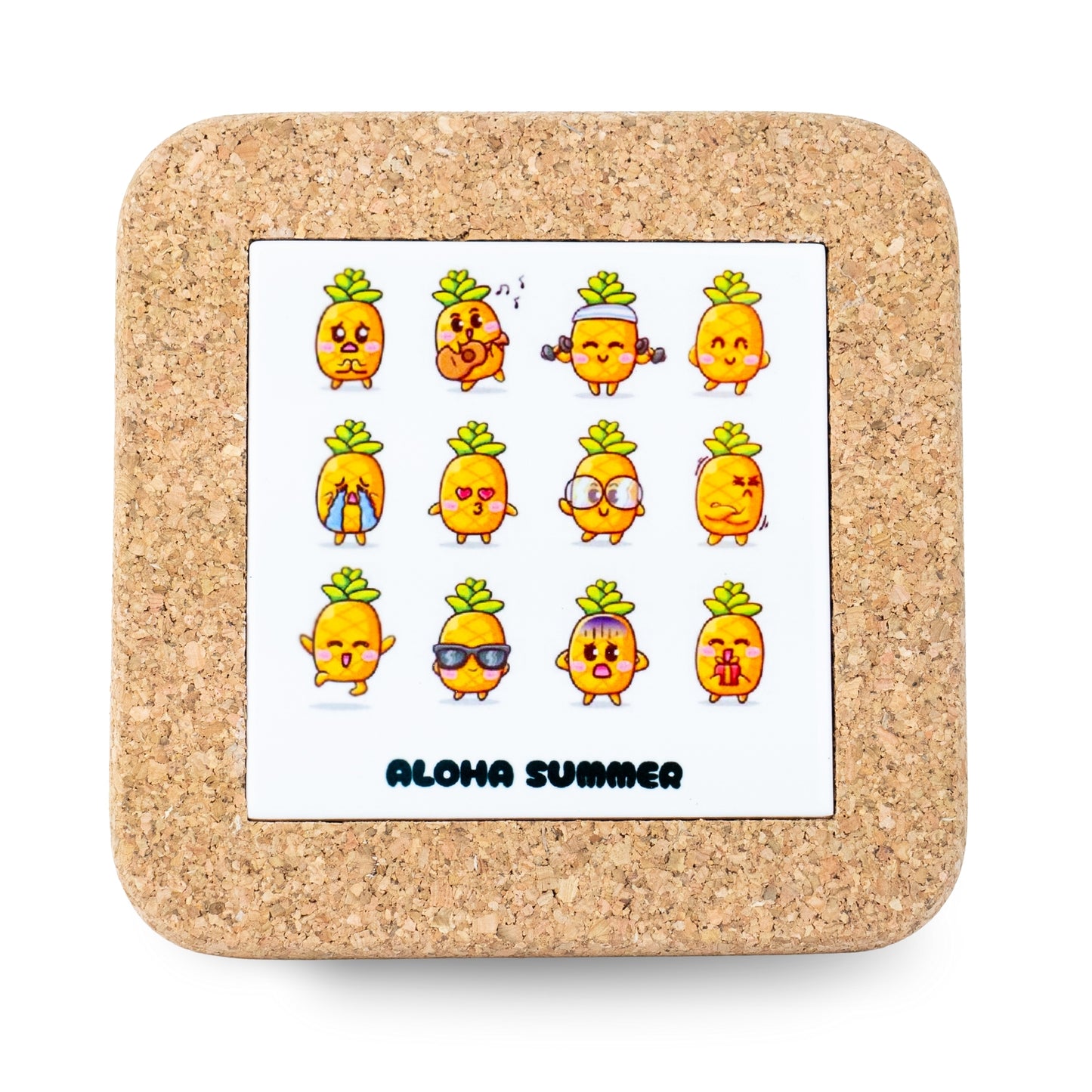 NEW STYLE Ceramic Tile Coaster on Cork Base L-1121