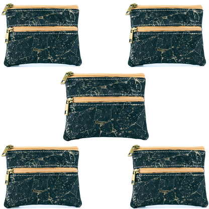 Dual Zip Cork Coin Purse BAGP-309(5units)