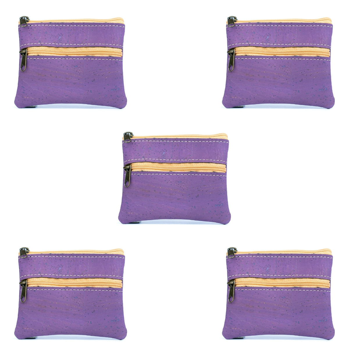 Eco-Friendly Cork Coin Purse with Dual Zippers BAGP-332(5units)