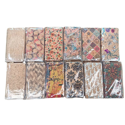 Natural cork with flower pattern zipper women wallet BAGD-589（12units）