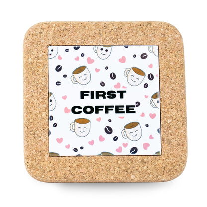 NEW STYLE Ceramic Tile Coaster on Cork Base L-1121