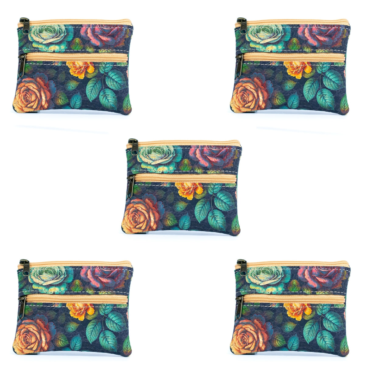 Eco-Friendly Cork Coin Purse with Dual Zippers BAGP-332(5units)