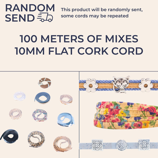 10mm Flat Cork Cord Random Send 100 Meters SCOR-12-100（100meters）