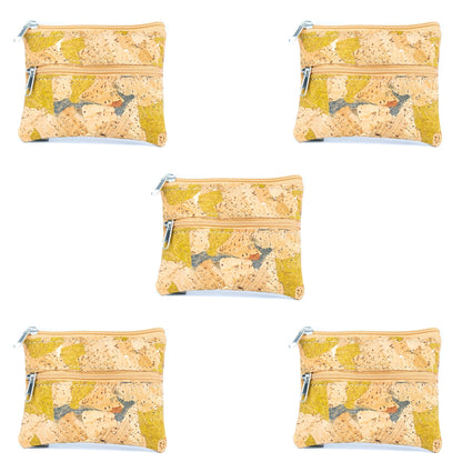 Dual Zip Cork Coin Purse BAGP-309(5units)