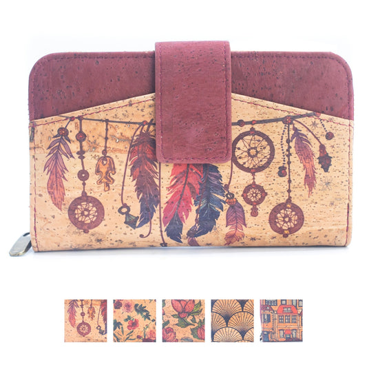 Natural Cork Printed Cardholder Wallet for Women BAG-2247