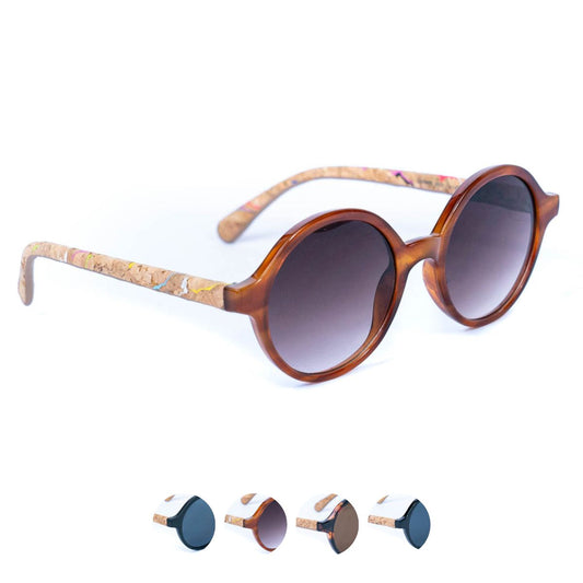 Women's Cork Sunglasses with UV Protection Lenses(Including case) L-1070