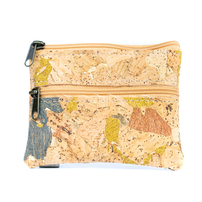 Eco-Friendly Cork Coin Purse with Dual Zippers BAGP-332(5units)
