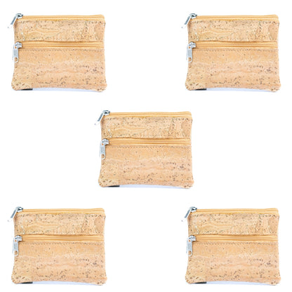 Dual Zip Cork Coin Purse BAGP-309(5units)