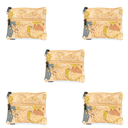 Eco-Friendly Cork Coin Purse with Dual Zippers BAGP-332(5units)
