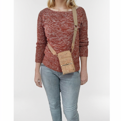 Eco-Friendly Cork Women's Phone Bag with Multi-Functional Pockets BAG-2299