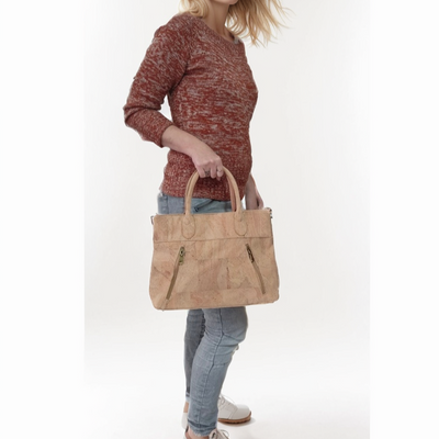 Natural Cork Women's Handbag - Spacious and Elegant BAG-2307