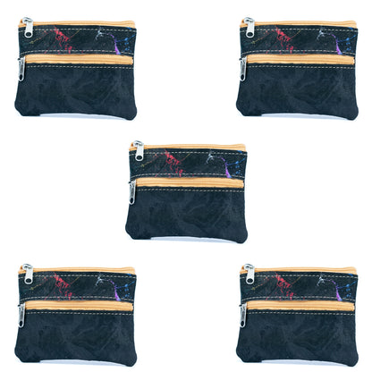 Dual Zip Cork Coin Purse BAGP-309(5units)