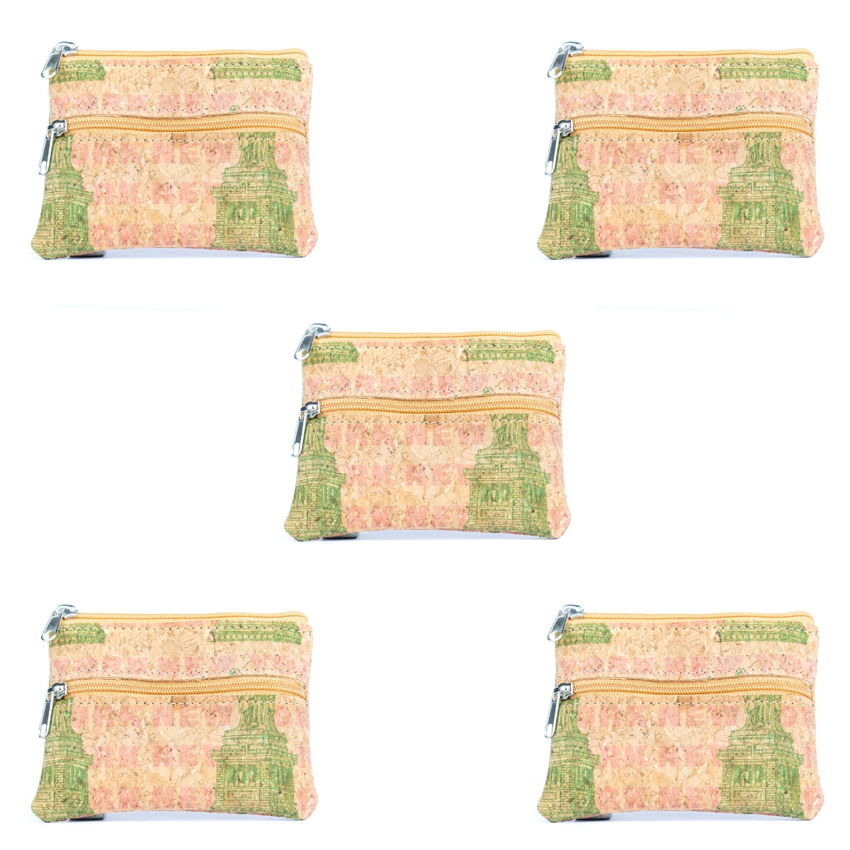 Eco-Friendly Cork Coin Purse with Dual Zippers BAGP-332(5units)