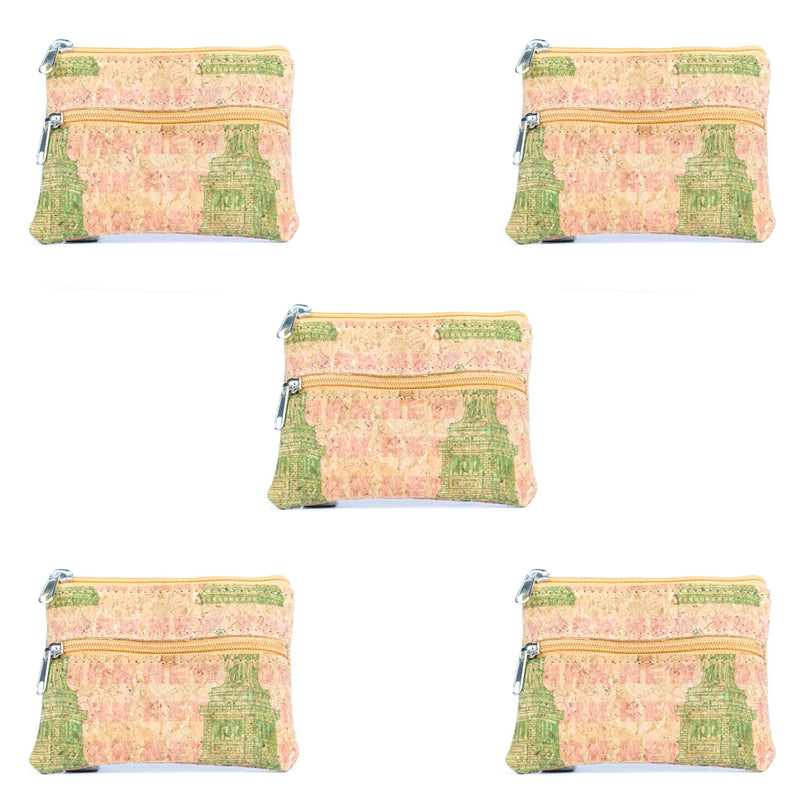 Compact Natural Cork Coin Purse BAGP-332(5units)